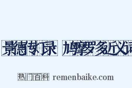 景德传灯录·鸠摩罗多近义词是什么意思的图片